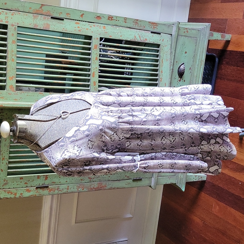 LST CHNC Dress Up NWT Muted Snakeskin Mini Dress S